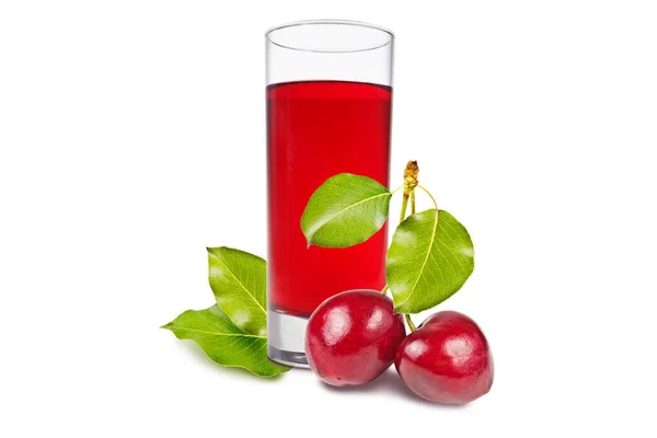 Um copo de suco de cereja — Fotografia de Stock