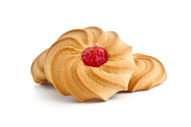 Beyaz üzerine yuvarlak kurabiye