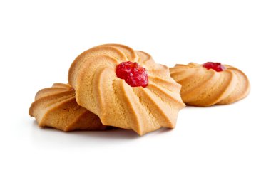 Beyaz üzerine yuvarlak kurabiye