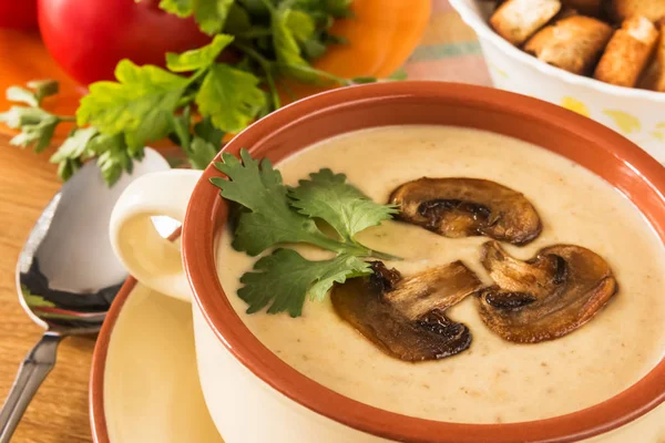 Champignonsoep puree — Stockfoto