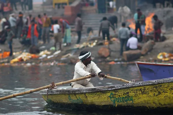 Den Heliga Staden Varanasi Indien — Stockfoto