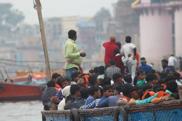 Den Heliga Staden Varanasi Indien — Stockfoto