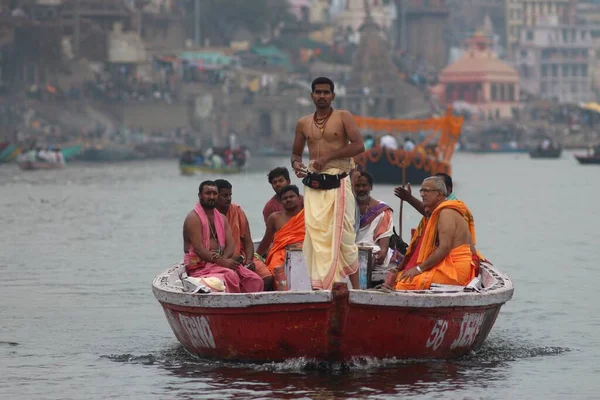 Den Heliga Staden Varanasi Indien — Stockfoto