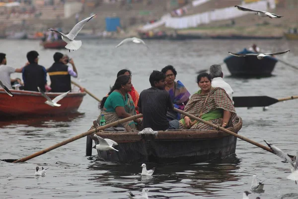 Den Heliga Staden Varanasi Indien — Stockfoto