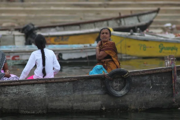 Den Heliga Staden Varanasi Indien — Stockfoto