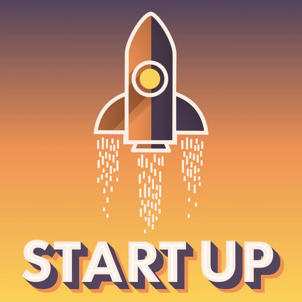 Concetto di sviluppo delle startup — Vettoriale Stock