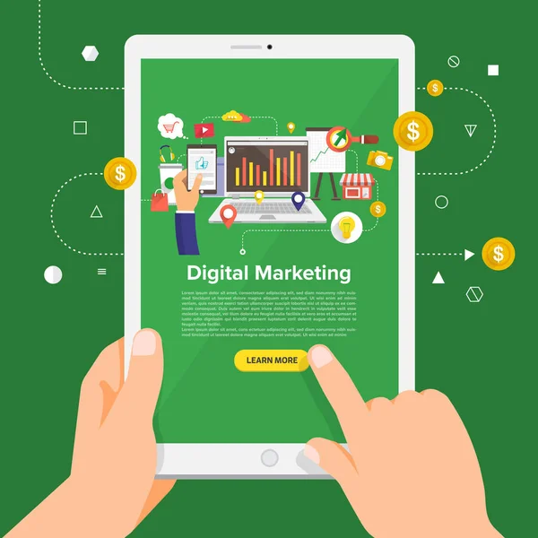 Digitale marketing bedrijf — Stockvector