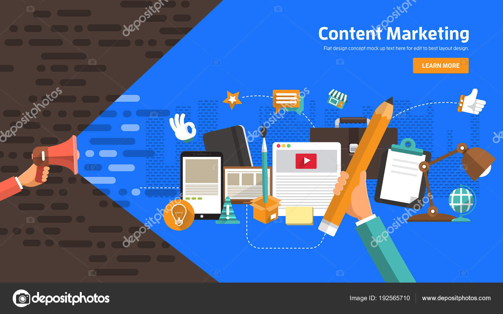 Concept Promoting Digital Marketing Topic Online Business Stock