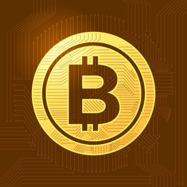 düz tasarım konsepti bitcoin Kripto para birimi. Vektör göstermek.