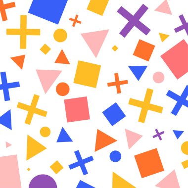 renkli geometrik figürler ile Seamless Modeli