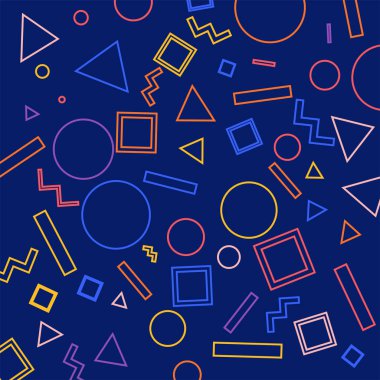 renkli geometrik figürler ile Seamless Modeli