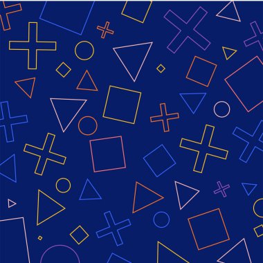 renkli geometrik figürler ile Seamless Modeli