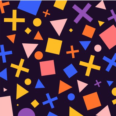 renkli geometrik figürler ile Seamless Modeli