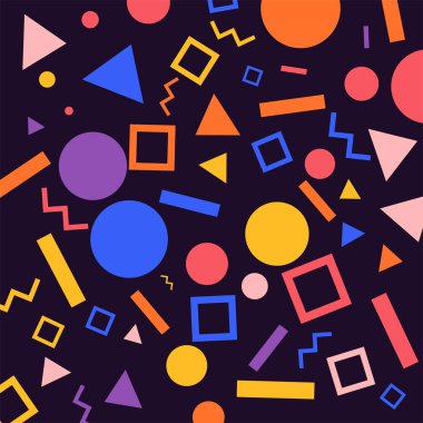 renkli geometrik figürler ile Seamless Modeli