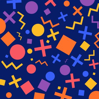 renkli geometrik figürler ile Seamless Modeli