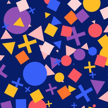 renkli geometrik figürler ile Seamless Modeli