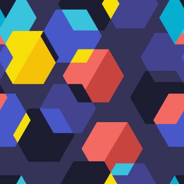 renkli geometrik figürler ile Seamless Modeli