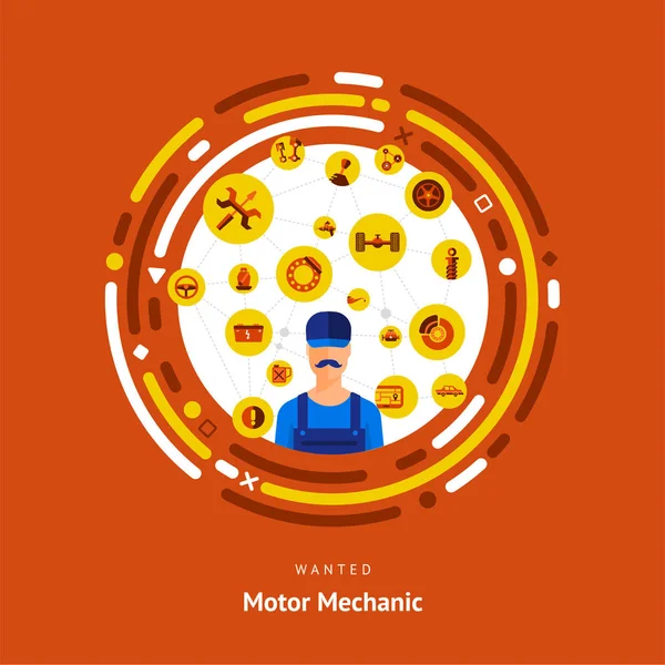 벡터는 디자인 Mechanician — 스톡 벡터