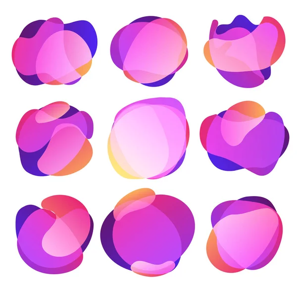 Abstrakte Unschärfe freie Form Formen Farbverlauf irisierende Farben — Stockvektor