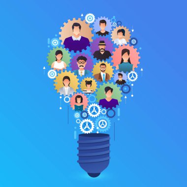 Düz tasarım konsepti oluşturmak büyük fikir Xx. vektör ile göstermek.