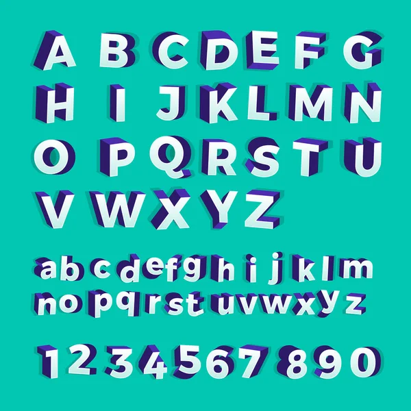 Αλφάβητο Όγκο Σχεδίαση Πράσινο Φόντο — Διανυσματικό Αρχείο