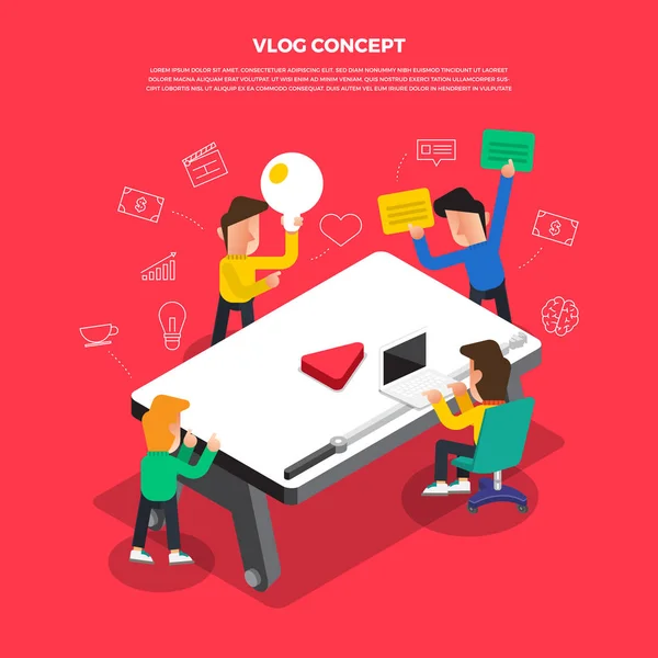 Lapos design koncepció brainstorm működő-ra iskolapad ikon "-Video — Stock Vector