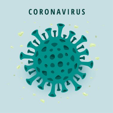 İllüstrasyon konsepti koronavirüs. Çin 'den Wuhan virüsü. Vektör illüstrasyonu.