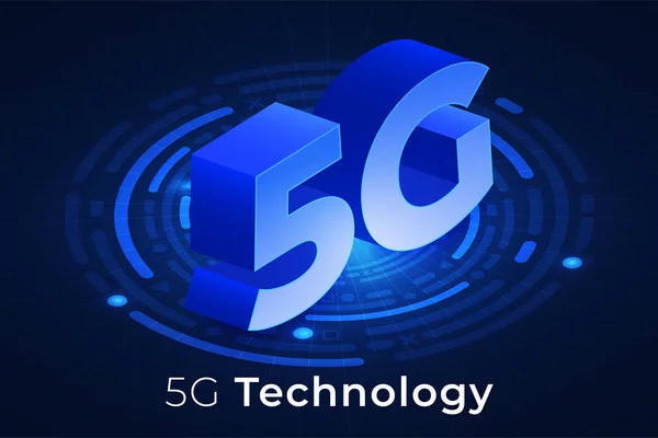 图例概念设计网络5G技术 在抽象背景下的排版5G 矢量说明 — 图库矢量图片