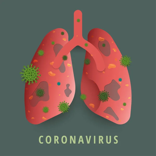 Llüstrasyon Konsepti Koronavirüs Çin Den Wuhan Virüsü Vektör Illüstrasyonu — Stok Vektör