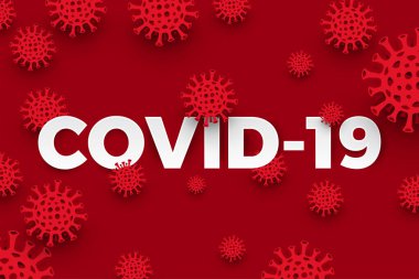 İllüstrasyon konsepti koronavirüs (Covid-19). Çin 'den Wuhan virüsü. Vektör illüstrasyonu.
