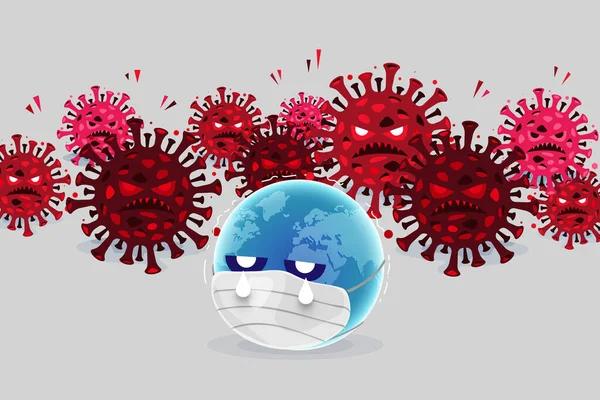 Illustrations Concept Coronavirus Covid Virus Wuhan China Vector Illustrate — Stockový vektor