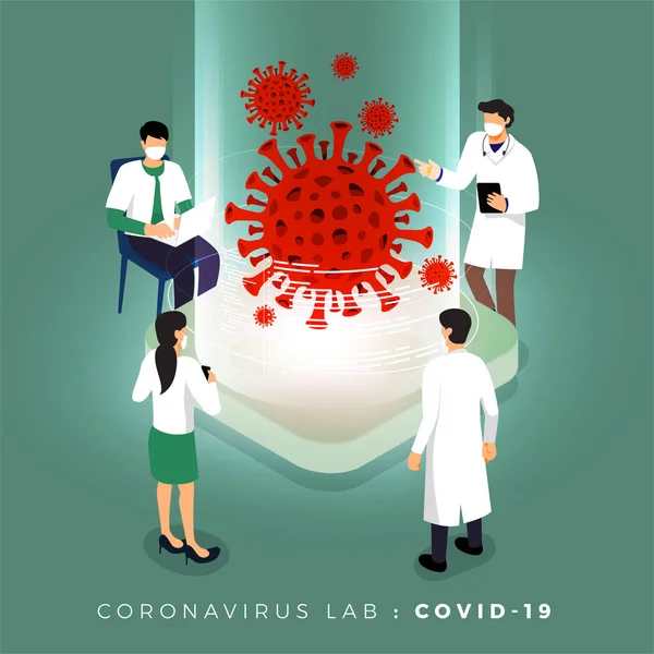 Concetto Illustrazioni Coronavirus Covid Virus Wuhan Dalla Cina Vettore Illustrare — Vettoriale Stock