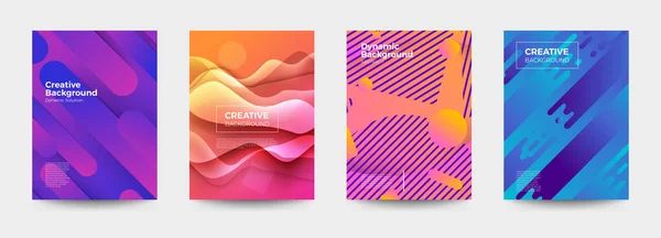 Set Cover Design Geometrischer Hintergrund 001 — Stockvektor