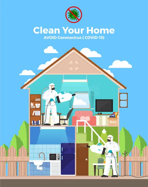 Καθαρίστε Σπίτι Σας — Διανυσματικό Αρχείο