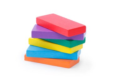 renkli ahşap yapı taşları