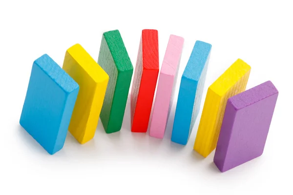 Colored Building Blocks Wood — Stock Photo, Image