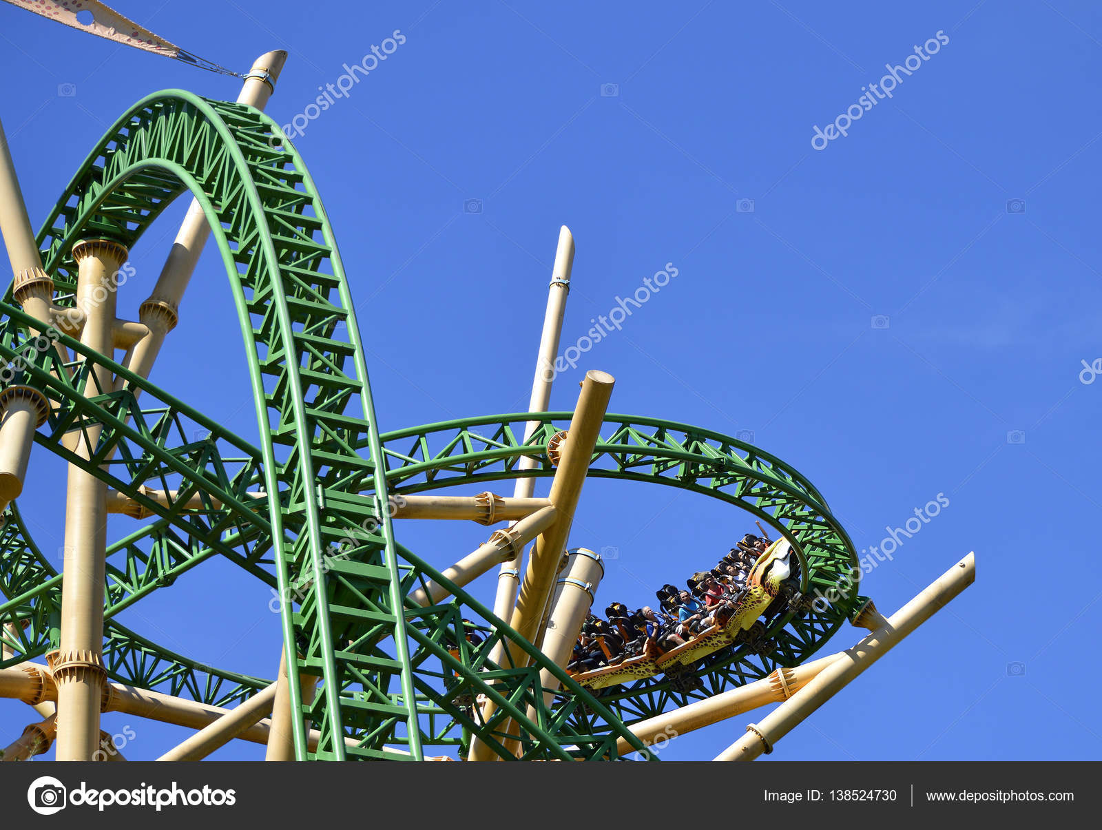 Busch Gardens Cheetah Hunt Roller Coaster Stock Editorial Photo