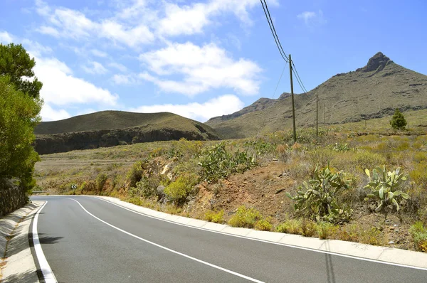 Boca Tauce do národního parku Teide venkovské silnici — Stock fotografie