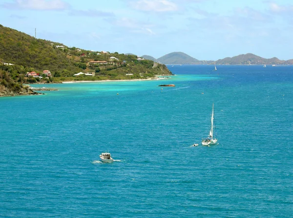 Tortola harbour in the West Indies — Stock Photo, Image