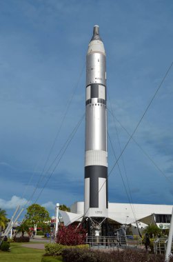 Apollo roket roket Bahçe Kennedy Uzay c sergilenen