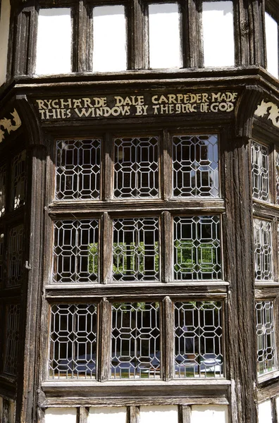 Little Moreton Hall stained glass windows — Stock Photo, Image