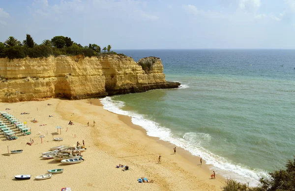 Praia da Senhora Da Rocha em Portugal — Fotografia de Stock