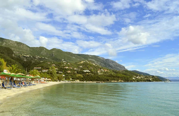 益普索在科孚岛的海滩 — 图库照片