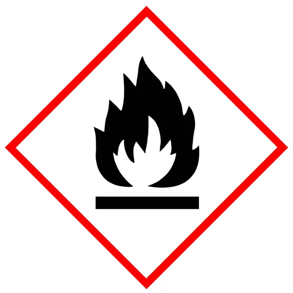 Brandbare symbool-teken — Stockfoto