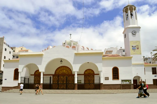 Los Crristianos Virgen del Carmen Church — Stock Photo, Image