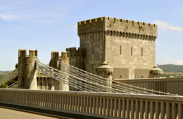 Ponte sospeso Conwy — Foto Stock