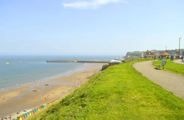 Whitby beach West Cliff North Yorkshire — Stok fotoğraf