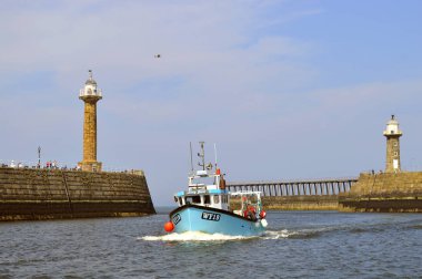 Whitby limanın Lucy Jane balıkçı teknesi