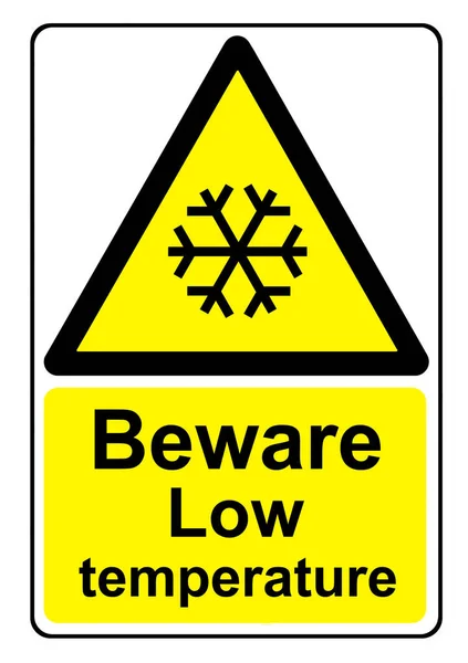 Beware low temperature sign — ストック写真