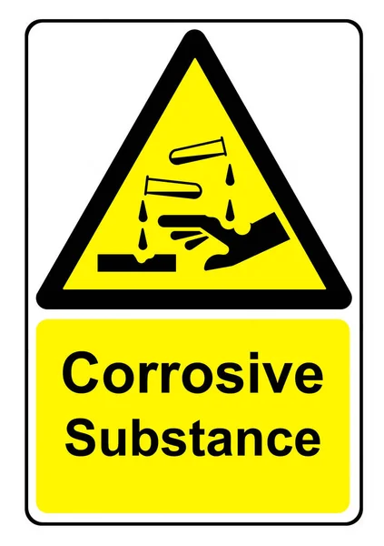 Corrosive substance sign — Stockfoto